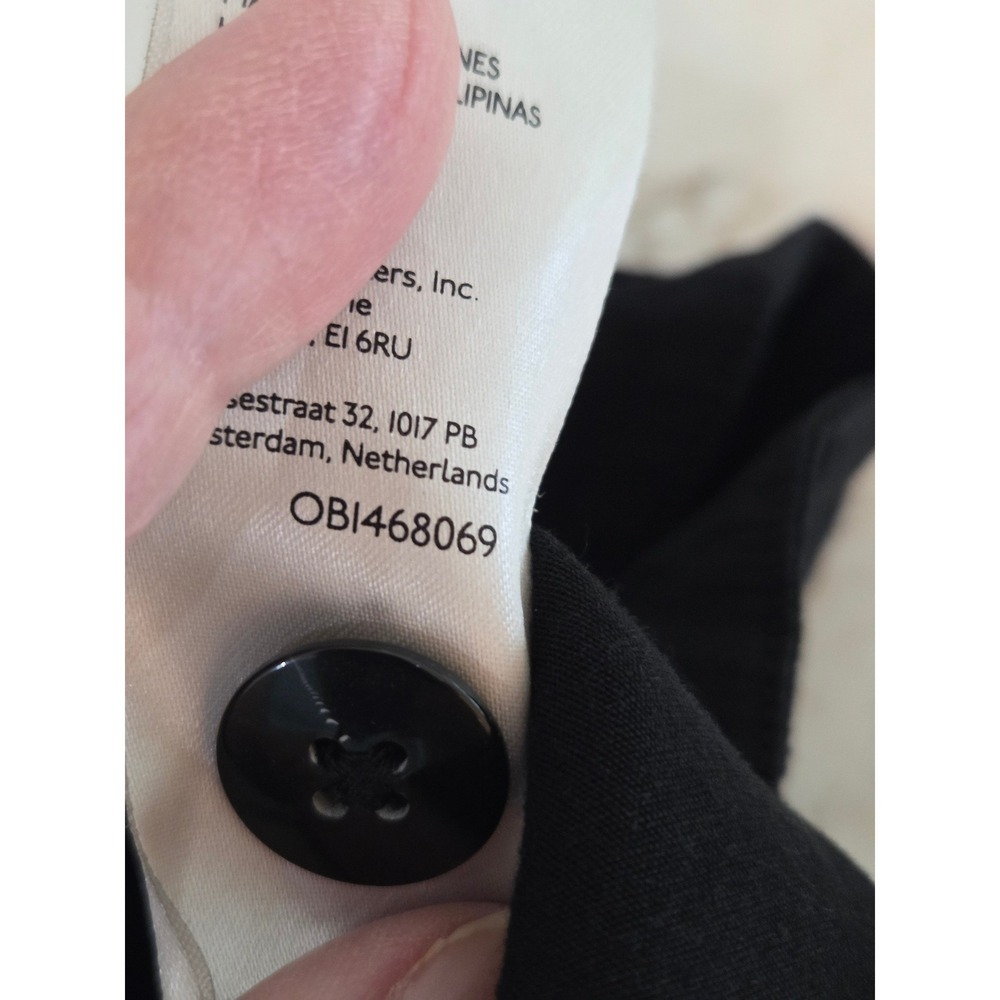 Maeve Naomi Linen Wide-Leg Flare Pants 12 Black High Rise Pockets 4123650590244 - Picture 12 of 16